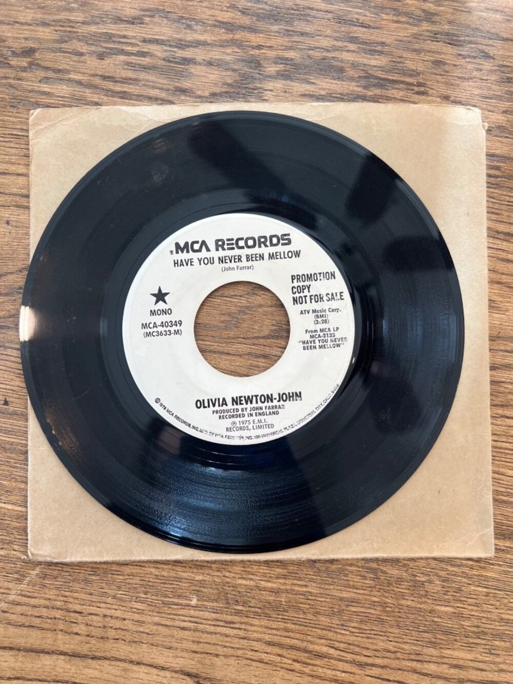 Olivia Newton-John - Have You Never Been Mellow - MCA Records Mono Stereo Promo